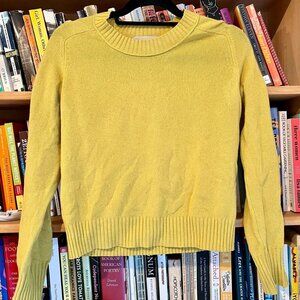 Everlane cashmere and wool yellow/green sweater in size small